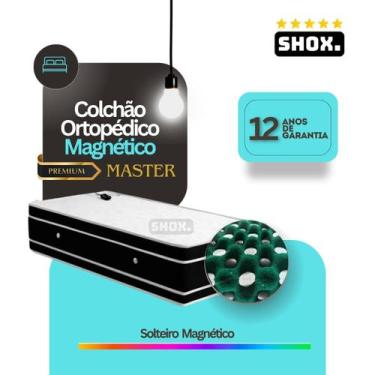 Imagem de Colchão Solteiro Shox Master Ortopédico 188X088X025cm, Suede Preto
