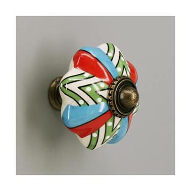 Imagem de Puxador de porta deslizante AAPIE 1 peça puxador de armário de gaveta de armário vintage flor sortidas maçanetas de cerâmica maçaneta de porta armário armário cómoda maçaneta de porta para cômoda