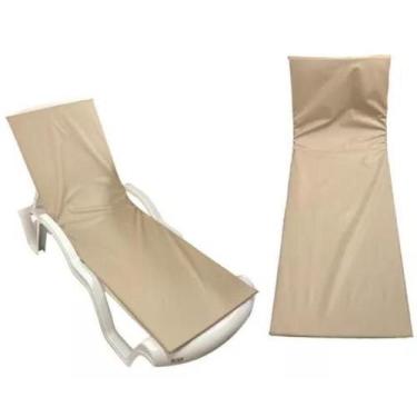 Imagem de Colchonete Almofadado De Espreguiçadeira P/piscina Bege Liso - DreamIn