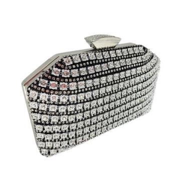 Imagem de Bolsa clutch feminina brilho strass festa madrinha balada - Glamour, P