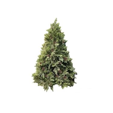 Imagem de Árvore de Natal Pinheiro Grrande Premium 2,10M, com 102 Pinhas, 1115 Galhos Cheios, em PVC Resistente, Decoração Natalina de Luxo