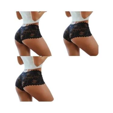 Imagem de Conjunto De Calcinha De Renda Floral Para Mulheres, Lingerie Macia De 