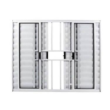 Imagem de Veneziana 6 Folhas Aluminio Branco 1,00x1,00 C/grade