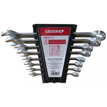 Imagem de Jogo de Chaves Combinadas CR-V 8 a 19 mm com 8 Peças Gedore - GEDORE R