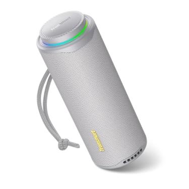 Imagem de Caixa de Som TR0NSMART T8, Bluetooth 5.3, Portátil, Potência de 40W, Proteção contra água IPX7 Impermeável, Luzes LED, Som Stereo de Alta Fidelidade, e com EQ para Festas, Viagens