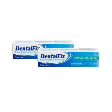 Imagem de Kit 2 DentalFix Creme Fixador de Dentaduras Sabor Menta 20g