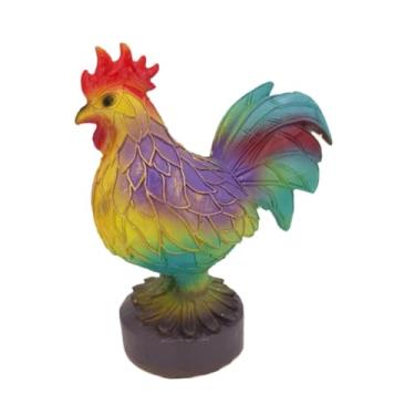 Imagem de Bothyi Abajur de mesa com estampa de animais, abajur de cabeceira, artesanato, estátua, decoração, luminárias fofas, luz noturna com estampa de animais para, Candeeiro de Mesa Galo