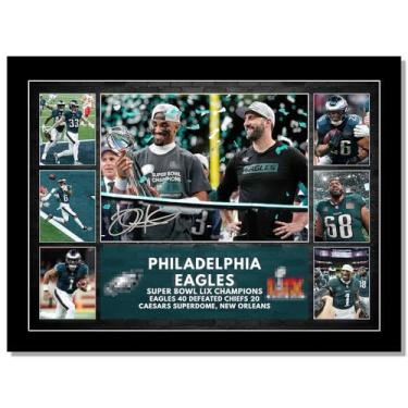 Imagem de WHZKCYH Pôster 2025 Rugby Star Jalen Hurts para decoração de parede de quarto de crianças - pôster autografado superstar do futebol em tela para fãs presentes de meninos e adolescentes