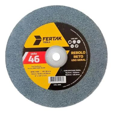 Imagem de 2X Rebolo Reto 152,4X25,4Mm Grão 60 Afiação Pedra Esmeril