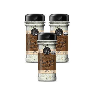 Imagem de Kit 3 Sal De Parrilla Com Pimenta Do Reino BR Spices 370G