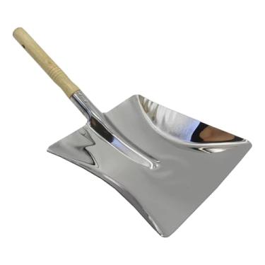 Imagem de FashionCha Pás para Lareira, Pás Manuais, Ferramenta Portátil para Escavação, aço Inoxidável com Cabo de Madeira, Pá para Plantio de Churrasco, Grande