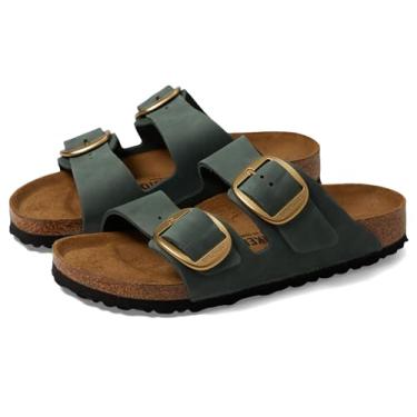 Imagem de Birkenstock Sandália feminina Arizona com fivela grande, Tomilho, 8-8.5 Narrow