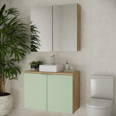 Imagem de Conjunto de Banheiro com Cuba 90cm X 145cm Nature - Estilare