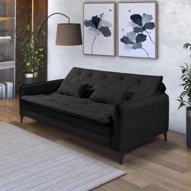 Imagem de Sofá Reclinável Cama Yara Suede 3 Lugares Confortável Casa Imperial - 