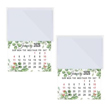 Imagem de 2026 Adesivos de calendário para pendurar e colar minicalendário, porta-cartões, 2 em 1, mesa mensal de parede, calendário colado para carro, geladeira, escritório (dois)
