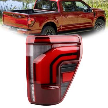 Imagem de YEQSHNG Conjunto de luz traseira alta LED compatível com 2024-2025 Ford F150 Lariat/King Ranch/Platinum/Raptor Lâmpada traseira sequencial externa com ponto cego lado direito do passageiro RL34-13B504