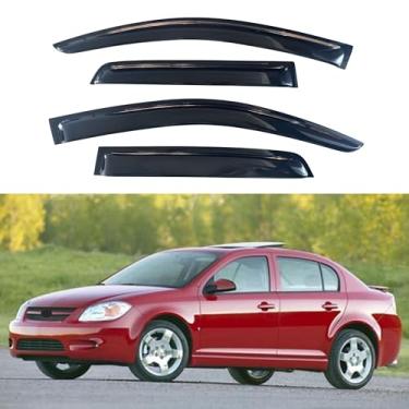 Imagem de Viseira de janela IG compatível com Chevrolet Chevy Cobalt 2005-2010, defletor de ventilação lateral com fita adesiva, 2005 2006 2007 2008 2009 2010