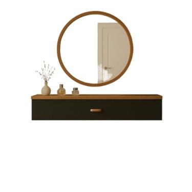 Imagem de Gaveta Suspensa Organizadora 60cm | Com Corrediças Telescópicas para Penteadeira e Aparador (PRETO/NATURE)