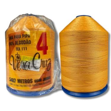 Imagem de Linha Vera Cruz Para Pipas Fio 04 de 6000 Jardas 100% Algodão Tex 111 (Laranja)