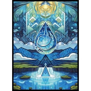 Imagem de UAONO Printing Card Sleeves 100pcs, Standard Card Sleeves for MTG Matte Art Texture, Upgraded Tear-Resistant Protect Your Trading Collectible Cards(Blue Drop)