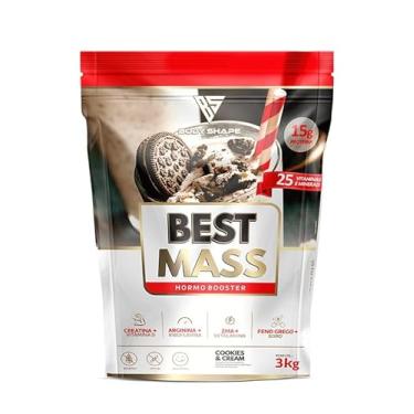 Imagem de Hipercalórico Best Mass (Com Creatina) Body Shape 3kg Refil (3kg, Cookies com creme)