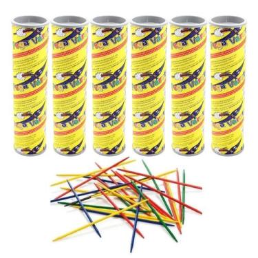 Imagem de Kit 6 Brinquedo Pega Vareta 25 Peças Coloridas Mini Toys