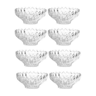 Imagem de Jogo 8 Taças de Sobremesa Bowl Vidro Transparente Brazilia 300ml 14cm 