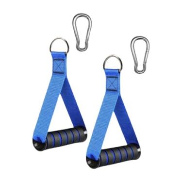 Imagem de Baoblaze 2 peças de alças de exercício, cabos para máquina, treino de corpo inteiro, faixas de resistência antiderrapantes para exercícios de remo em casa,