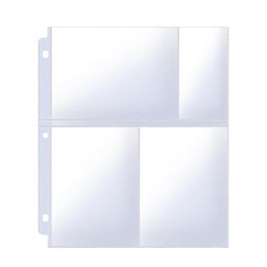 Imagem de Capas para fotos transparentes 10 x 15 cm para fichário de 3 anéis (240 fotos), refil de álbum de plástico resistente, protetores de página de cartões postais, pacote com 40