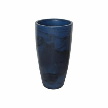 Imagem de Vaso De Planta Grande Cone Brilhante Luxo Decorativo Xgg (azul)