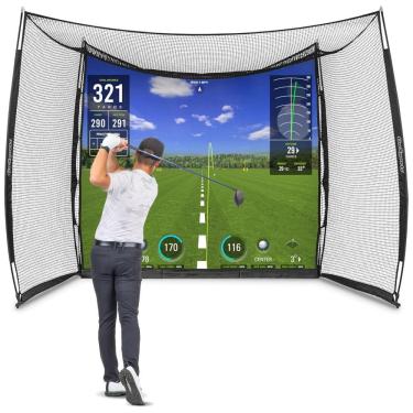 Imagem de Rede de Treino para Golfe 3m x 2,4m com Rede Ultra Durável e Uma Tela de Impacto Reforçada, Projetor e Simulador não Incluído, GoSports