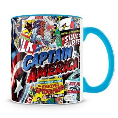 Imagem de Caneca Personalizada do Capitão América em Quadrinhos - 325ml - Amo Ca
