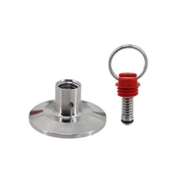 Imagem de Tampa de extremidade de 1,5" com braçadeira tripla e válvula de alívio de pressão (PRV) - 17/35/65/100 psi para cerveja caseira, vinho, kombucha(35psi)