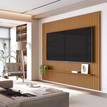 Imagem de Painel para Tv 75 Polegadas Ripado Arbo 2.30 Cedro