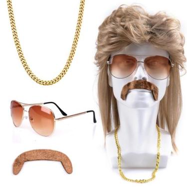 Imagem de Peruca MOVINPE 80s Mullet para homens, festa à fantasia de Halloween