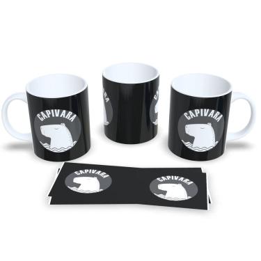 Imagem de Caneca de Porcelana Capivara Fofa Presente Criativo e Divertido