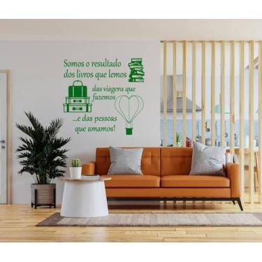 Imagem de Adesivo frase Somos o resultado parede decoração sala, quarto, cozinha