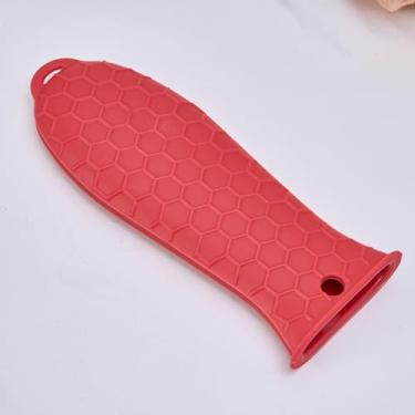 Imagem de 1 pacote com capa de cabo de ferro fundido, capa de silicone resistente ao calor, capa para frigideira de ferro fundido