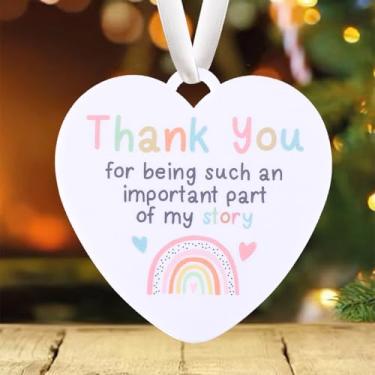 Imagem de Enfeites de Natal, decorações de árvore, enfeites de pendurar para 1 peça, acrílico em forma de coração, uma parte importante da minha história, amizade, decoração de casa