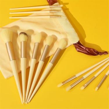 Imagem de 13 pincéis de maquiagem, kit de maquiagem, pincel de base, sombra, conjunto de pincéis de rosto