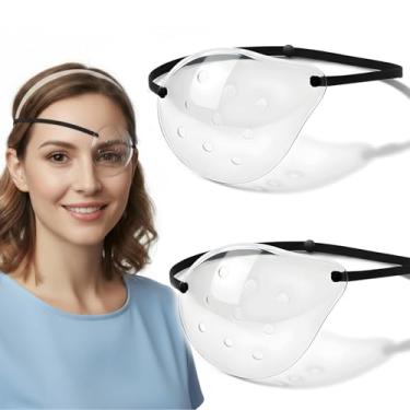 Imagem de Vandorla Pacote com 2 protetores oculares, adesivo médico com alça de cabeça ajustável para dormir, proteção ocular pós-cirurgia para adultos e crianças após catarata, cirurgia LASIK, LASEK, PRK (olho