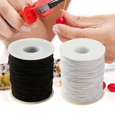 Imagem de 2 cordas elásticas para pulseiras, pés, cordão elástico resistente para fazer joias e miçangas (MIX1)