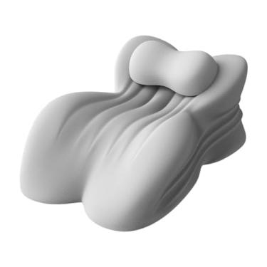Imagem de KiBcsLic Travesseiro de cunha ergonômico em espuma viscoelástica com suporte multiposições para elevação pernas e capa removível, ideal para viagens, uso, Cinza Claro