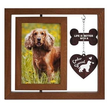 Imagem de InnoBeta Porta-retrato giratório para presentes Cocker Spaniel, moldura dupla face 10 x 15 cm, Life is Better with a Cocker Spaniel