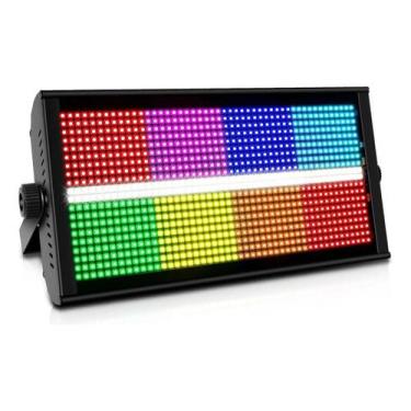 Imagem de Strobo 1000w Led Rgbw Dmx Blinder Com Fita Dj Para Festa - Vorlane