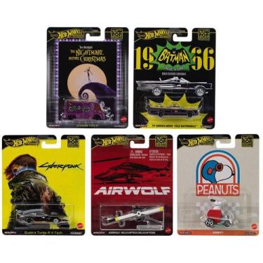 Imagem de Hot Wheels Premium Pop Culture 2025 Set Com 5 Carrinhos HXD63 - Mattel