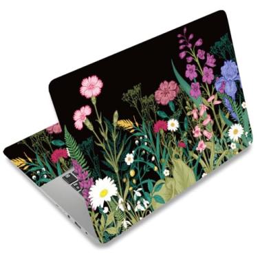 Imagem de SUPERDANT Adesivo para laptop Wildflower com parte traseira preta de PVC adesivos de computador à prova de poeira à prova d'água arte decalque protetor 30.5 cm 33.0 cm 33.8 cm 35.6 cm 38.1 cm 39.1 cm