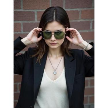 Imagem de Óculos de sol polarizados para homens e mulheres, vintage, oval, aviador, para dirigir, para pesca, óculos de sol de metal, Bronze/G15