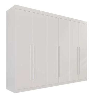 Imagem de Guarda Roupa Casal 6 Portas 6 Gavetas Gramado 100% Mdf Valverde Moveis Branco