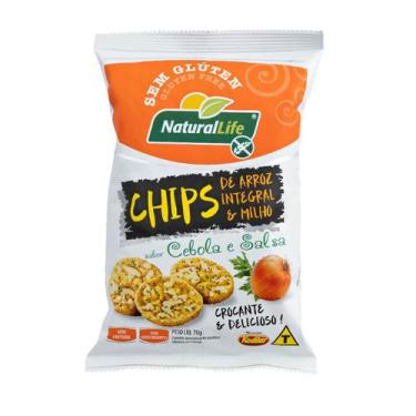 Imagem de Chips de Arroz Integral e Milho Sabor Cebola e Salsa Sem Glúten 70g - 